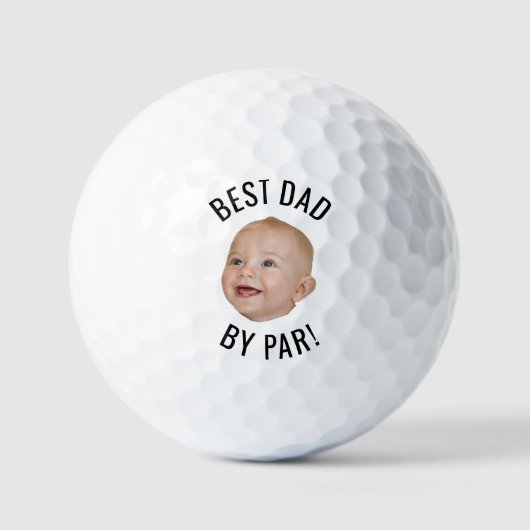 Custom Face Best Dad van Par New Dad Gepersonalise Golfballen (Voorkant)