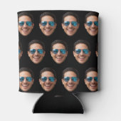 Custom Face Birthday Favors Bachelor Party Black  Blikjeskoeler (Achterkant)