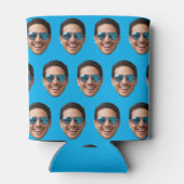 Custom Face Birthday Favors Bachelor Party Blue  Blikjeskoeler (Achterkant)