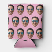 Custom Face Birthday Favors Bachelor Party Pink Blikjeskoeler (Voorkant)