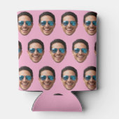 Custom Face Birthday Favors Bachelor Party Pink Blikjeskoeler (Achterkant)