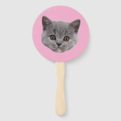 Custom Face Cat Cutout Bachelorette Party Verjaard Handwaaier (Voorkant)