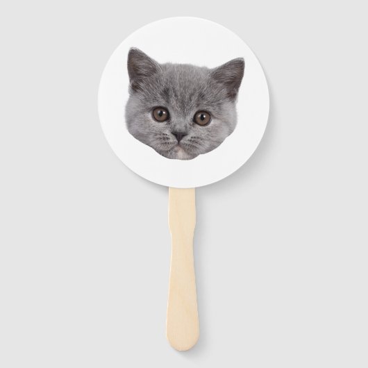 Custom Face Cat Cutout Bachelorette Party Verjaard Handwaaier (Achterkant)