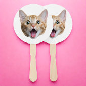 Custom Face Cat Dad New Dad Party Verjaardag Handwaaier