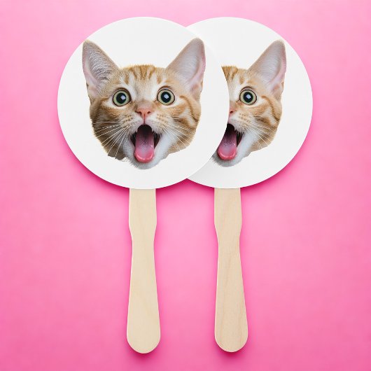 Custom Face Cat Dad New Dad Party Verjaardag Handwaaier