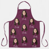 Custom Face Chef Keuken Grappig Cadeau Voor Vrouwe Schort (Voorkant)