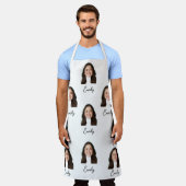 Custom Face Chef Keuken Grappig Cadeau Voor Vrouwe Schort (Gedragen)