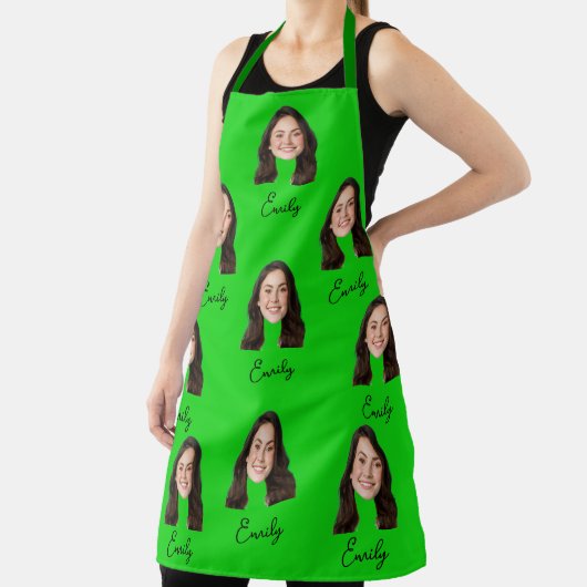 Custom Face Chef Keuken Grappig Cadeau Voor Vrouwe Schort (Insitu)