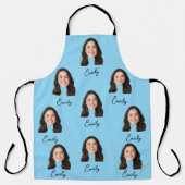 Custom Face Chef Keuken Grappig Cadeau Voor Vrouwe Schort (Voorkant)