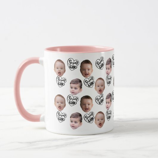 Custom Face Coffee Mok | Dad Gift Baby Face (Links)