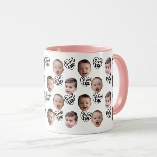 Custom Face Coffee Mok | Dad Gift Baby Face (Voorkant rechts)