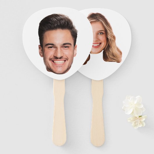 Custom Face Couple Bachelorette Party Handwaaier (Voorkant en achterkant)