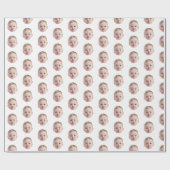 Custom Face Creëer uw eigen Custom Gift Christmas Cadeaupapier (Vlak)