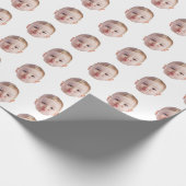 Custom Face Creëer uw eigen Custom Gift Christmas Cadeaupapier (Hoek)
