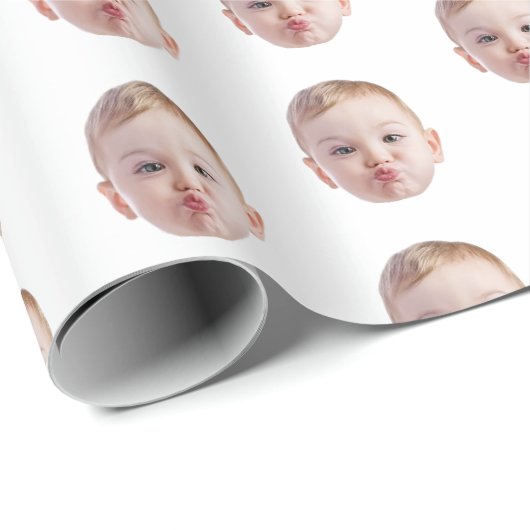 Custom Face Creëer uw eigen Custom Gift Christmas Cadeaupapier (Rol Hoek)