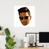 Custom Face Cutout Bachelorette Party Birthday Poster (Thuiskantoor)