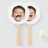 Custom Face Cutout Bachelorette Party Verjaardag Handwaaier (Voorkant en achterkant)