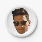 Custom Face Cutout Bachelorette Party Verjaardag Papieren Bordje (Voorkant)