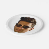 Custom Face Cutout Bachelorette Party Verjaardag Papieren Bordje (Gekanteld)