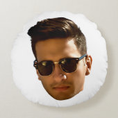 Custom Face Cutout Bachelorette Party Verjaardag Rond Kussen (Voorkant)