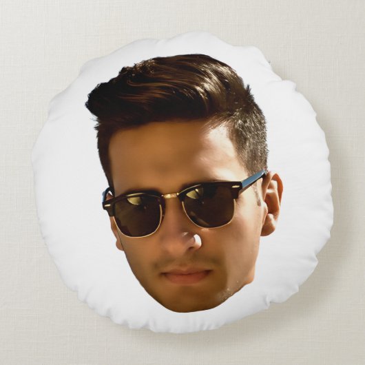 Custom Face Cutout Bachelorette Party Verjaardag Rond Kussen (Achterkant)