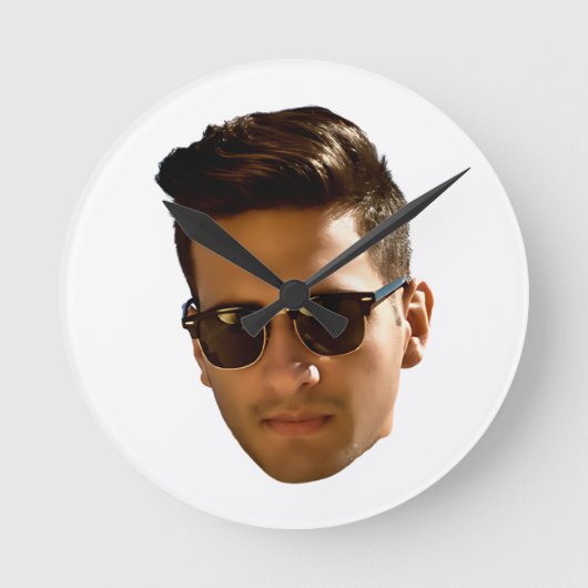 Custom Face Cutout Bachelorette Party Verjaardag Ronde Klok (Voorkant)