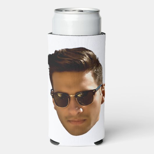 Custom Face Cutout Bachelorette Party Verjaardag Seltzer Blikjeskoeler (Seltzer Achterkant)