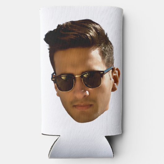 Custom Face Cutout Bachelorette Party Verjaardag Seltzer Blikjeskoeler (Achterkant)