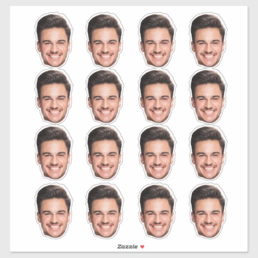 Custom Face Cutout Bachelorette Party Verjaardag Sticker (Vel)