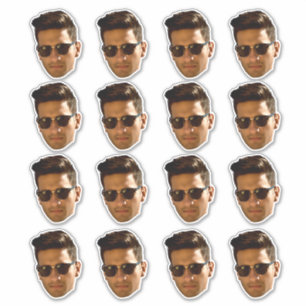 Custom Face Cutout Bachelorette Party Verjaardag Sticker