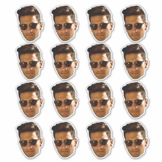 Custom Face Cutout Bachelorette Party Verjaardag Sticker (Voorkant)