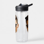 Custom Face Cutout Bachelorette Party Verjaardag Waterfles (Links)