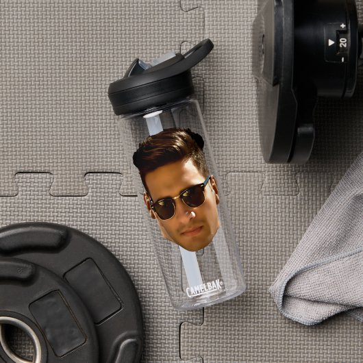 Custom Face Cutout Bachelorette Party Verjaardag Waterfles (Sportschool (Gedraaid)  )