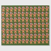 Custom Face Foto Gingerbread Funny Joe Biden Cadeaupapier (Vlak)