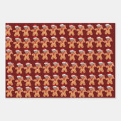 Custom Face Foto Gingerbread Grappige Trump Inpakpapier Vel (Voorkant 3)