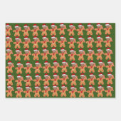 Custom Face Foto Gingerbread Grappige Trump Inpakpapier Vel (Voorkant)