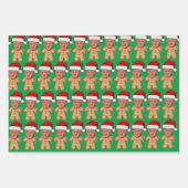 Custom Face Foto Gingerbread Grappige Trump Xmas Inpakpapier Vel (Voorkant 2)