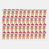 Custom Face Foto Gingerbread Grappige Trump Xmas Inpakpapier Vel (Voorkant)