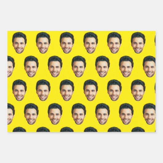 Custom Face | Funny Custom Heads Photo Gift Wrap Inpakpapier Vel (Voorkant 3)