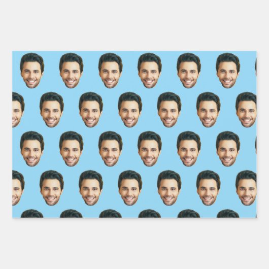 Custom Face | Funny Custom Heads Photo Gift Wrap Inpakpapier Vel (Voorkant 2)