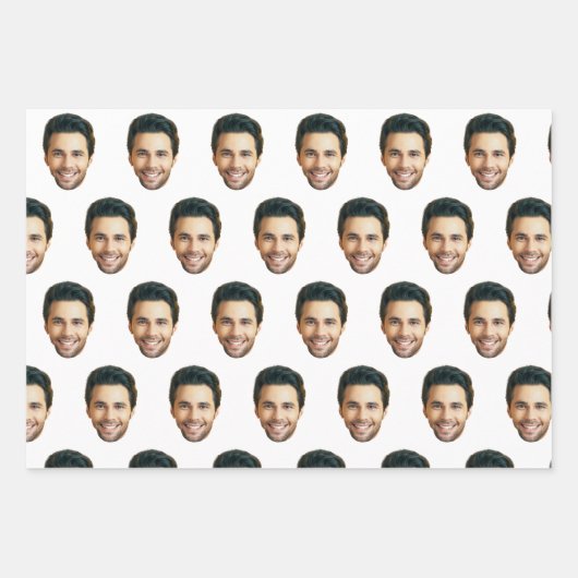 Custom Face | Funny Custom Heads Photo Gift Wrap Inpakpapier Vel (Voorkant)