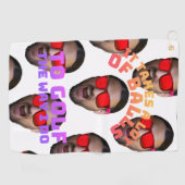 Custom Face Funny Golf Quote It Takes Balls Retro  Golfhanddoek (Horizontaal)
