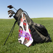 Custom Face Funny Golf Quote It Takes Balls Retro  Golfhanddoek (Groen)