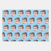 Custom Face Gift Wrap | Funny Custom Heads Photo Inpakpapier Vel (Voorkant 2)