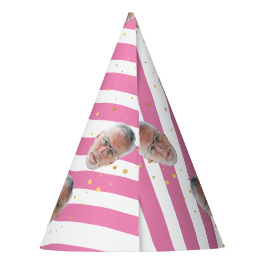 Custom Face Happy Birthday Decorations Supplies Feesthoedjes (Achterkant)