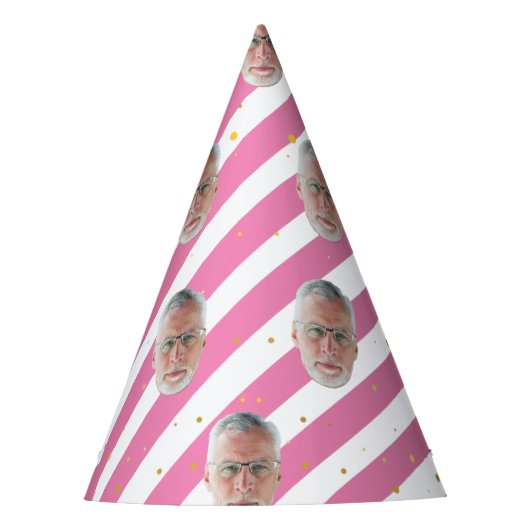 Custom Face Happy Birthday Decorations Supplies Feesthoedjes (Voorkant)