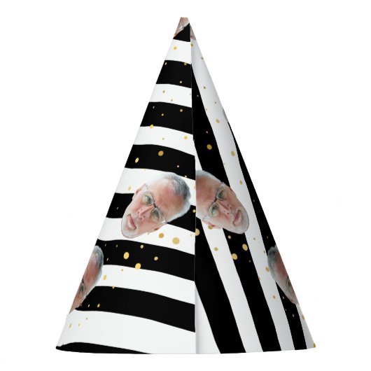 Custom Face Happy Birthday Decorations Supplies Feesthoedjes (Achterkant)