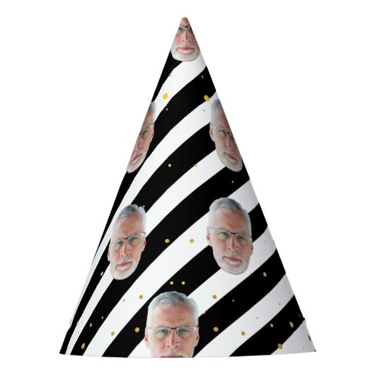 Custom Face Happy Birthday Decorations Supplies Feesthoedjes (Voorkant)