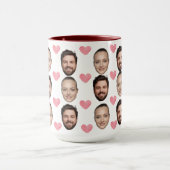 Custom Face Jubileum Gift voor Man Boyfriend Mok (Midden)