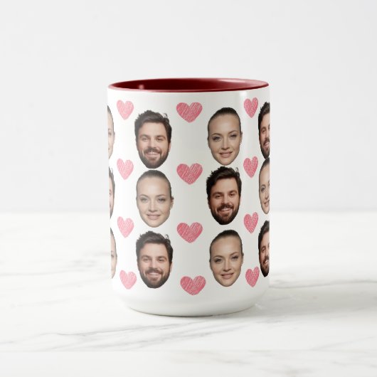 Custom Face Jubileum Gift voor Man Boyfriend Mok (Midden)